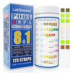 LabBestest Pool Salt Test Strips - Salt Water Pool Testing Kit - 125 Swimming Pool Spa Hot Tub Test Strips - Rapid Accurate Easy to Test Hardness, Bromine, pH, Salt and More (8-Way)