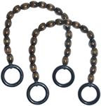 Everything Mary Wood Bead Handbag Handle with Wooden Rings - Stylish Purse Accessory for DIY Craft Projects & Fashion Handbags | Beaded Handles for Custom Designs