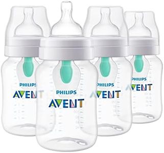 Philips Avent Anti-Colic Baby Bottle with AirFree Vent, 9oz, 4pk, Clear, SCY703/04