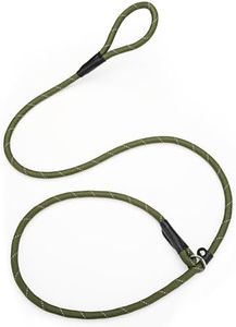 Reflective Slip Leads for Dogs,6FT x 1/2" Dog Leash Heavy Duty Strong Rope Lead for Large, Medium Dogs, No Pull Pet Training Leash(Green, Large(1/2in-6ft))