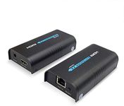 AGPtek LKV373 100M HDMI Extender over Ethernet Network Routers/Switchers LAN RJ45 CAT5 CAT6-Single Source from 1080P Full HD STB DVD PS3 - w/DLP LCD LED Supports TCP/IP by Ethernet DC 5V/1A