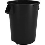 Sparta Bronco Round Waste Bin Trash Container 32 Gallon - Black