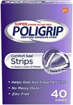 Super Poligrip Strips Size 40 Ct Poligrip Strong All Day Comfort Seal Denture Adhesive Strips