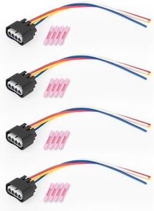 ENA Set of 4 Ignition Coil Connector Wiring Harness Compatible with Toyota Scion Pontiac Camry Corolla Highlander RAV4 tC xB Vibe Replacement for 90919-02234