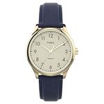 Timex Easy Reader Women's 32mm Blue Leather Strap Watch TW2V36200