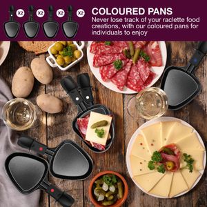 Andrew James Raclette Grill – 8-Pan Tabletop Party Grill