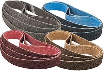 40 x 760 mm Nylon Sanding Belt 12 Pcs 3 of Each Grit Non-Woven Abrasive Belt Surface Conditioning Belt Polishing Sanding Granding for Pipe, Curved Surfaces and Handrails (Assorted Grit150-240-400-600)