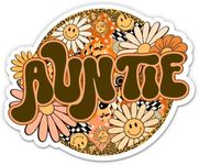 Auntie Sticker - 3" Laptop Sticker - Waterproof Vinyl for Car, Phone, Water Bottle - Aunt Decal