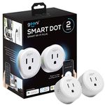 Geeni DOT Smart Wi-Fi Outlet Plug, White, (2 Pack) – No Hub Required – Works with Amazon Alexa and Google Assistant, Requires 2.4 GHz Wi-Fi