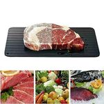 Mantraraj Aluminum Quick Defrost Board Defrosting Tray Rapid Thawing Tray Kitchen Tool Without Electricity Chemicals Microwave for Thawing Plate Frozen Food Meat Chicken Poultry Fish Seafood