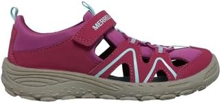 Merrell Kids Girls Hydro Explorer Sandal, Berry/Turq/Grey, 1 M US