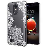 Ueokeird for LG Aristo 3/Aristo 2 Plus/Aristo 2/Aristo 3 Plus/Tribute Dynasty/Tribute Empire/Fortune 2/Rebel 3 LTE Case, Slim Clear Floral Pattern Soft TPU Protective Cover for LG Aristo 3 (Mandala)