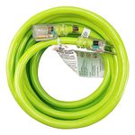 EP 50 Ft Lighted Outdoor Extension Cord - 10/3 SJTW Heavy Duty Green Extension Cable with 3 Prong Grounded Plug for Safety, UL Listed