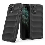 Amazon Brand - Solimo Silicone Mobile Cover for Apple iPhone 11 Pro Max (Silicon_Black)