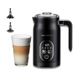 Caramelly FoamLatte Pro 4-in-1 Electric Milk Frother (Hot & Cold) with Digital Display, Touch Panel, Temperature Control & Hot Chocolate Attachment, New - 2025 Model