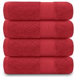 GC GAVENO CAVAILIA Hand Towels For Bathroom - 700 GSM Towels Set of 4 - Egyptian Cotton Towels - Hotel Quality Towels - Machine Washable - Wine - 50X85