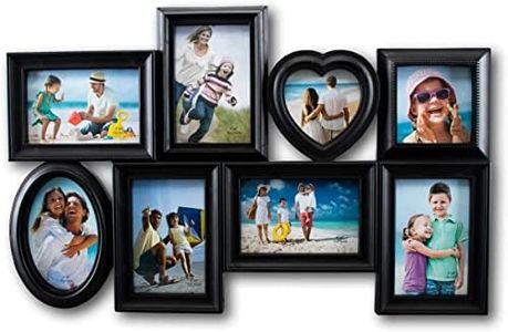 Home Master Collage Photo Frame, Detailed Edges Stylish, Display and Preserve Your Photos in Style, Colour: Black - 58cm x 36.5cm