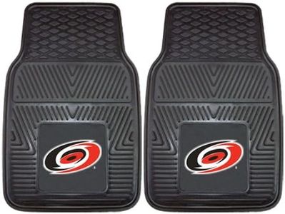 Fanmats 10530 LNH - 18 po x27 po - Carolina Hurricanes 2-pc Heavy Duty Vinyl Car set de tapis
