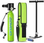GOYOJO 0.5L Portable Mini Scuba Tank with Pump | 5-10 Mins Divng Lung Tank for Snorkeling, Freediving & Emergency Backup | DOT-Certified Air Cylinder