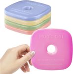 Magic Gel 5 x Ice packs for Lunch Bags and Lunch Boxes. Long Lasting, Reusable, Small and Thin. The Perfect Cooler for a lunch box