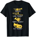 Funny Types of Trumpet Player T-Shirt, Marching Jazz Band T-Shirt