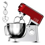 INALSA Stand Mixer 1500W |Digital Preset Option|100% Pure Copper Motor| 5.3L & 3L SS Mixing Bowl|Metal Gears for Extra Durability |Accessories Included| Dishwasher Safe -Mix Master Plus