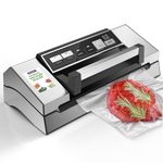 Mesliese Vacuum Sealer Machine, Super Powerful 95kPa 140W Handle Design Food Sealer, Double Seal Strip with Build-in Cutter & Countdown Display, PULSE & Marinate, 2 Bag Rolls