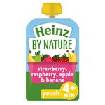 Heinz Strawberry, Banana, Raspberry & Apple Fruit Pouch, 6m+ 100 g (Pack of 6)