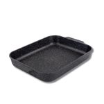 Scoville NEVERSTICK 32cm Roaster, Non-Stick Roasting Tray for Home Ovens, 32cm x 26cm, Integrated Grab Handles, Deep Baking Tray, Dishwasher Safe, PFOA Free, Aluminium, Black