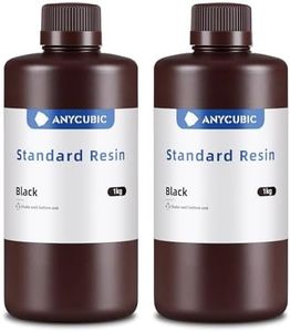 ANYCUBIC 3D Printer Resin, 405nm SLA UV-Curing Resin with High Precision and Quick Curing & Excellent Fluidity for LCD 3D Printing (Black+Black, 2kg)