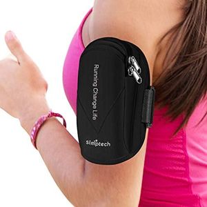 Simptech Running Phone Armband, Sweatproof Workout Phone Holder Fits iPhone 14/13/Pro Max/Plus/Mini/12/11/SE/XR