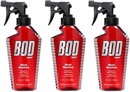 BOD Man Most Wanted, Fragrance Body Spray, 8 Fluid Ounce. Pack of 3.