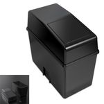 Tesnaao Pack-1 Multifunctional Car Trash Can, 8.2" x 7.8" x 3.9" Waterproof Portable Plastic Vehicle Storage Accessories with Lid, Universal Automotive Trash Can for Office Home Truck SUV Car (Black)