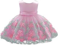 Dressy Daisy Girls Wedding Flower Girl Pageant Dress Party Tulle Skirt for Special Occasion Size 10 Pink