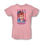 I Love Lucy - Womens For President T-Shirt In Pink, Medium, Pink