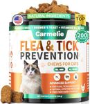 Flea Treatment for Cats - 200 Chews Flea and Tick Prevention for Cats Chewables - Kitten Flea Treatment Soft Treats for All Breeds & Ages - Natural Cat Flea and Tick Treatment Pills - Chicken Flavor