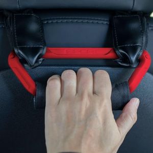 GPCA BackGrip Pro Headrest Grab Handles for Tesla Model Y & for Tesla Model 3 - Must-Have Model Y Interior Accessories/Model S Interior Accessories for Backseat Comfort & Stability (2PC-RED)