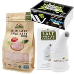 WBM LLC Himalayan Pink Salt & Salt Inhaler with Natural Tea Tree Facial Tissue, 1.7 Lb