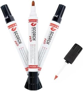 Scorch Marker - Wood Burning Marker, 2 in 1 Pyrography Kit for Adults, Woodburning Tool for Crafts, Stencils & Letters, DIY Pen Kit with Brush & Bullet Tips, Engraving Pen for Wood Burning, 3 Pack