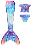 Silicone Mermaid Tail For Swimming Without Monofin