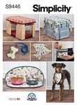 Simplicity Sewing Pattern S9446 Pet Crate Covers in Three Sizes and Accessories, White,OSFA,SS9446OS