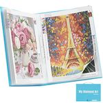 ARTDOT A3 Storage Book for Diamond Painting Kits, Diamond Art Portfolio Folder for Diamond Painting Accessories with 30 Pocket Slevees Protectors (12.4x16.9 Inch)