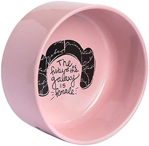 Star Wars Princess Leia "Future is Female" Dog Bowl, 6 Inch | Star Wars Dog Food Bowl Holds up to 3.5 Water, Dry Food, or Wet Food