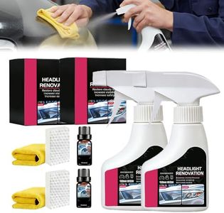 PVZXR 2026 Upgrade Headlight Restoration Kit – Cleaner, Polish & Restorer for Foggy, Yellowed Headlights – UV Protection, Multi-Functional Polishing Compound for All Vehicles (2 bottle)