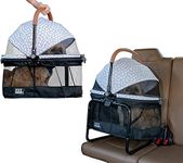 Pet Gear View 360 Pet Carrier & Car Seat with Booster Seat Frame for Small Dogs & Cats, Mesh Ventilation, Push Button Entry, No Tools Required, 4 Colors, New Silver Pearl, PG1140NZSPU