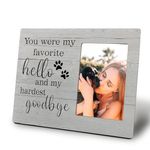 Mancheng-zi Pet Dog Cat Memorial Picture Frame, Dog Memorial Gifts for Loss of Dog, Loss of Dog Cat Pet Sympathy Gift, Cat Memorial Gifts, You were My Hardest Goodbye 4x6 Picture Frame