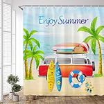 Summer Ocean Beach Shower Curtains 