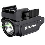 OLIGHT Baldr Mini Tactical Flashlight 600 Lumens Magnetic USB Rechargeable with Green Beam and White LED Combo, Compact Rail Mount Torch with Adjustable Rail