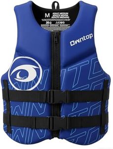 Owntop Swim Vest Adult Water Sport Vest Neoprene Floaties for Swimming, Boating, Kayaking, Fishing | Adjustable Zipper Dual Buckle Foldable Buoyancy Jacket