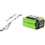 Greenworks G40PSH Cordless 2-in-1 Pole Saw and Pole Hedge Trimmer with Shoulder Strap, Pole Saw 20cm Bar, Trimmer 51cm Dual Action Blades, 3 Year Guarantee & Battery G40B2